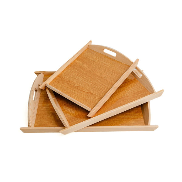 03 Pcs Set Wood Serving Tray For Kitchen | Best Quality Wooden Tray