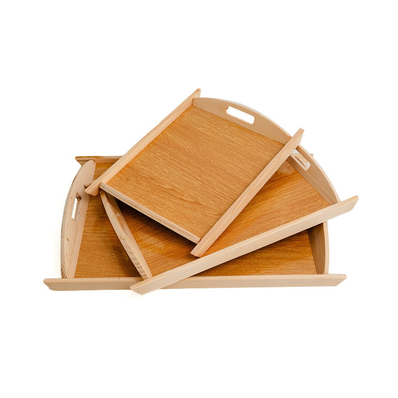 03 Pcs Set Wood Serving Tray For Kitchen | Best Quality Wooden Tray