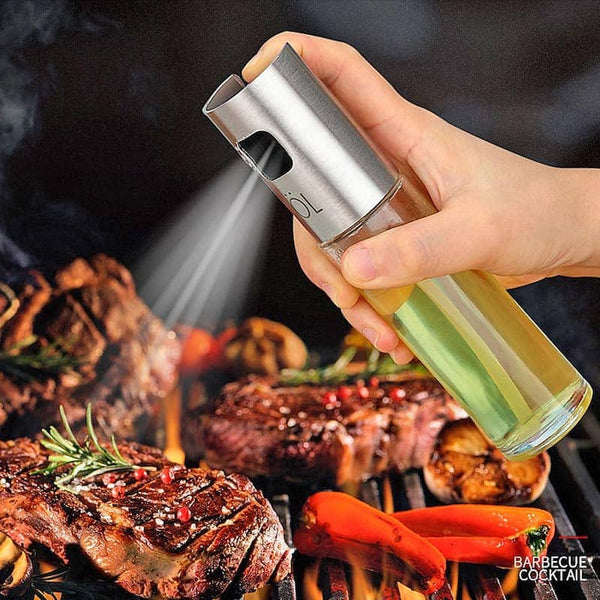 Oil Spray Bottle / 100ml Glass Oil Sprayer For Kitchen Use / Cooking, BBQ, Baking, Frying,