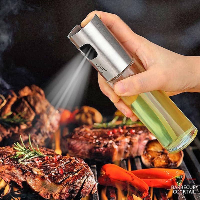 Oil Spray Bottle / 100ml Glass Oil Sprayer For Kitchen Use / Cooking, BBQ, Baking, Frying,